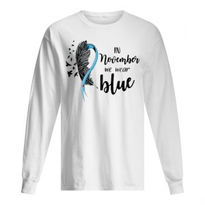 Breast Cancer In November We Wear Blue Men's Long Sleeved