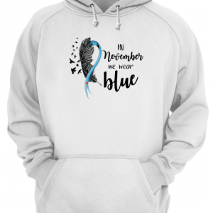 Breast Cancer In November We Wear Blue Unisex Hoodie