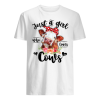 Cute Heifer Cow Gift for Girl Kid Just A Girl Who Loves Cows Shirt
