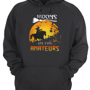 Funny Brooms Are For Amateurs Horse Halloween Funny Unisex Hoodie