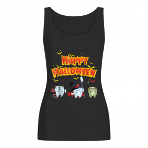 Happy Halloween Shirt Funny Dental Costume Gift Women's Tank Top