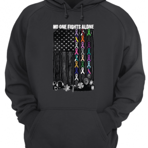No one fights alone Breast Cancer Awareness Unisex Hoodie