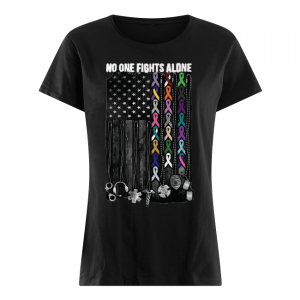 No one fights alone Breast Cancer Awareness Women's Shirt