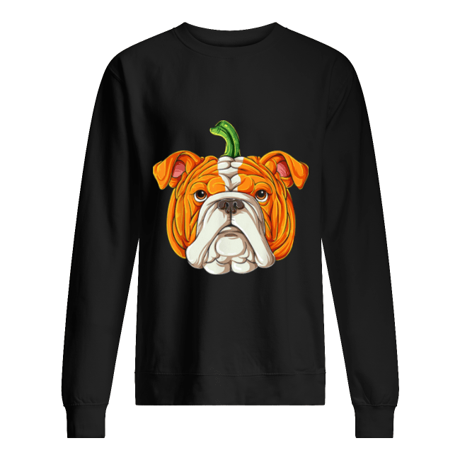 Pumpkin English Bulldog Men's Long Sleeved Pumpkin English Bulldog Men's Long Sleeved