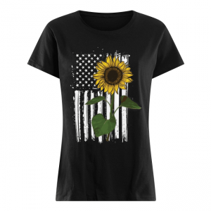 SunFlower America Flag Women's Shirt