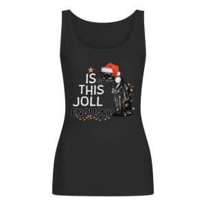 Black Cat Is This Jolly Enough Christmas Lights Women's Tank Top