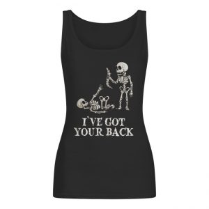 Premium Skeleton I've Got Your Back Funny Halloween Women's Tank Top