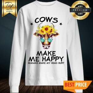 Farm Cows Flower Ake Me Happy Classic Sweatshirt