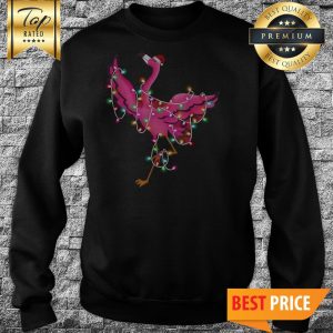 Flamingo Light Santa Color Christmas Sweatshirt