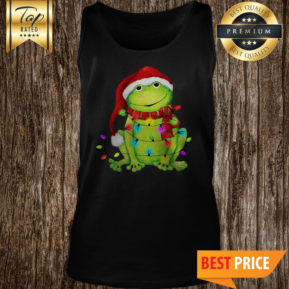 Frog Merry And Bright Christmas Tank Top Frog Merry And Bright Christmas Tank Top