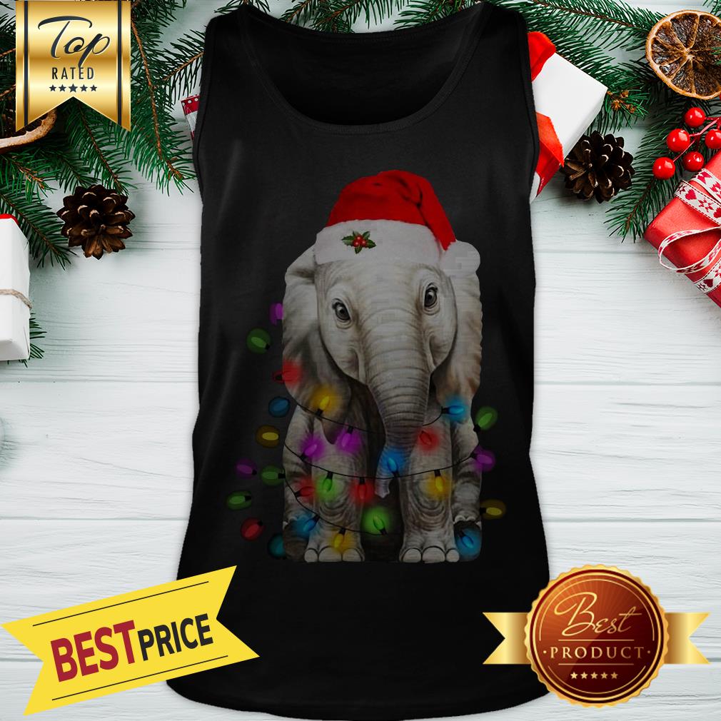 Merry Christmas Elephant String Light Tank Top Merry Christmas Elephant String Light Tank Top