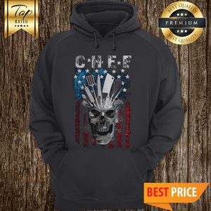 Chef Skull American Flag Veteran Hoodie
