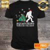 Bigfoot Santa Squatching Through The Snow Christmas Shirt