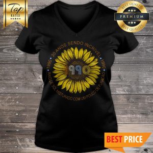 1990 Sunflower 30 Anos Sendo Incrivel V-Neck
