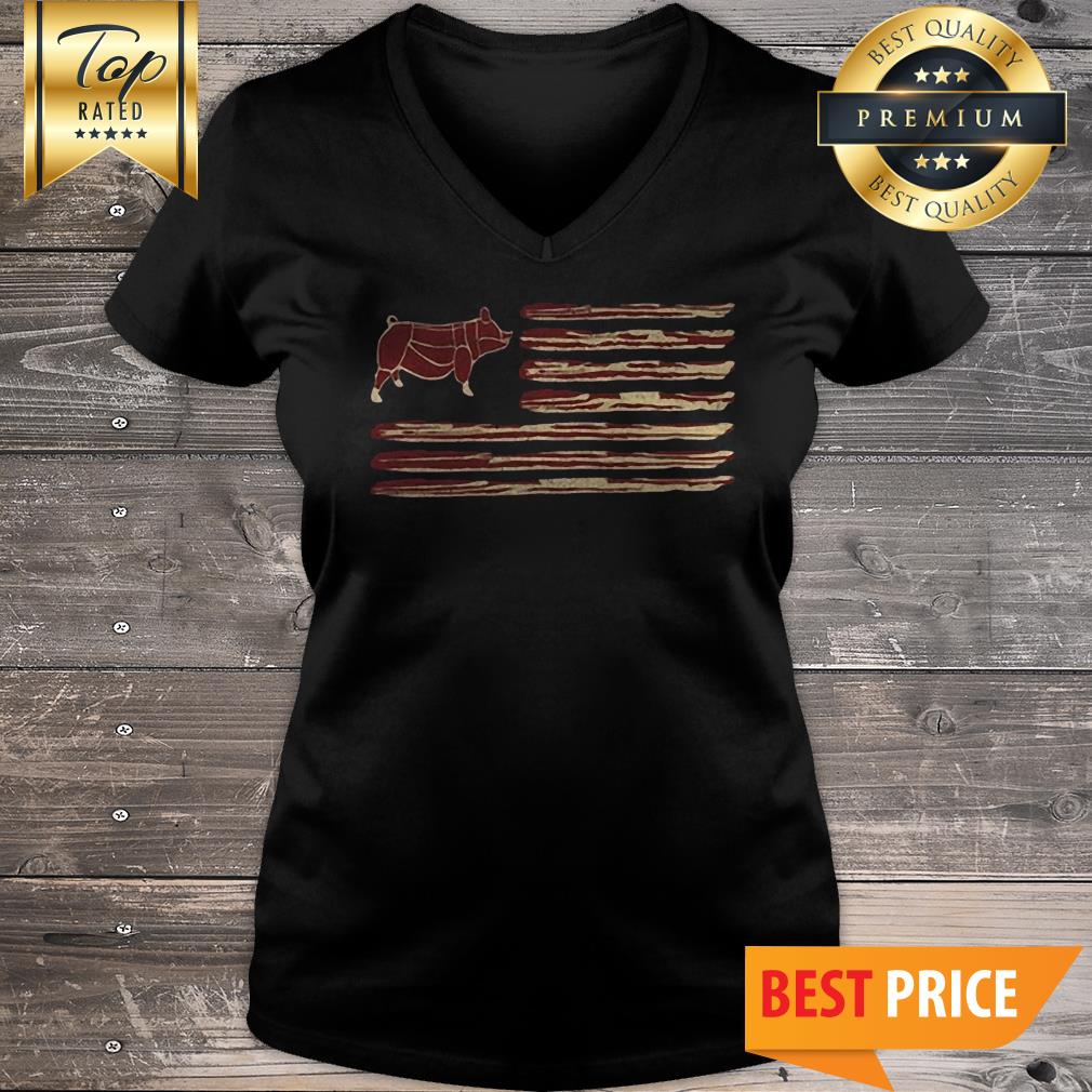 BACON FLAG LONG SLEEVE V-Neck BACON FLAG LONG SLEEVE V-Neck
