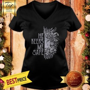 He Keeps Me Safe Lion V-neck