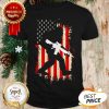 Official Bigfoot Gun Veteran American Flag USA Shirt