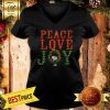 Peanuts Snoopy Peace Love Joy Christmas V-neck