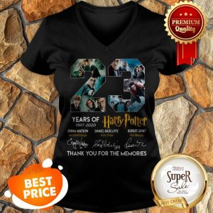 23 Years Of 1997-2020 Harry Potter Signatures Thank For Memories V-neck