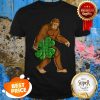 Bigfoot Shamrock Plaid St Patrick’s Day Boys Kids Gift Shirt