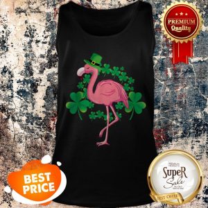 Flamingo St Patricks Day With Leprechaun Hat And Shamrocks Tank Top