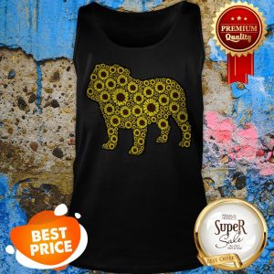 Official Sunflower And Bulldog Lover Tank Top