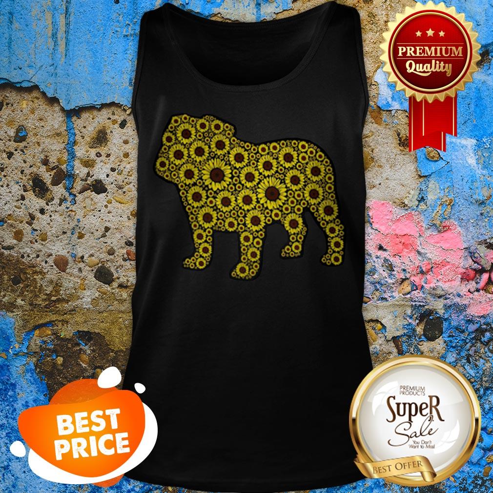 Official Sunflower And Bulldog Lover Tank Top Official Sunflower And Bulldog Lover Tank Top