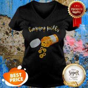 Official Sunflowers Happy Pills V-neck