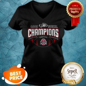 2019 Football Champions Ohio State Buckeyes Logo V-neck