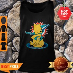 Official Pooh Tattoos Miami Dolphins Logo Tank Top
