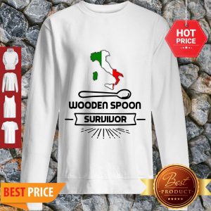Official Italy Map Wooden Spoon Survivor Sweatshirt