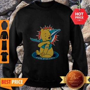Official Pooh Tattoos Miami Dolphins Logo Sweatshirt