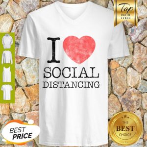 Awesome I Love Social Distancing V-neck