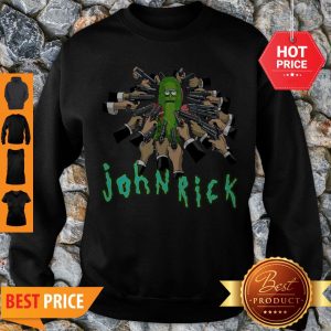 Awesome John Wick And Pickle Rick Sweatshirt