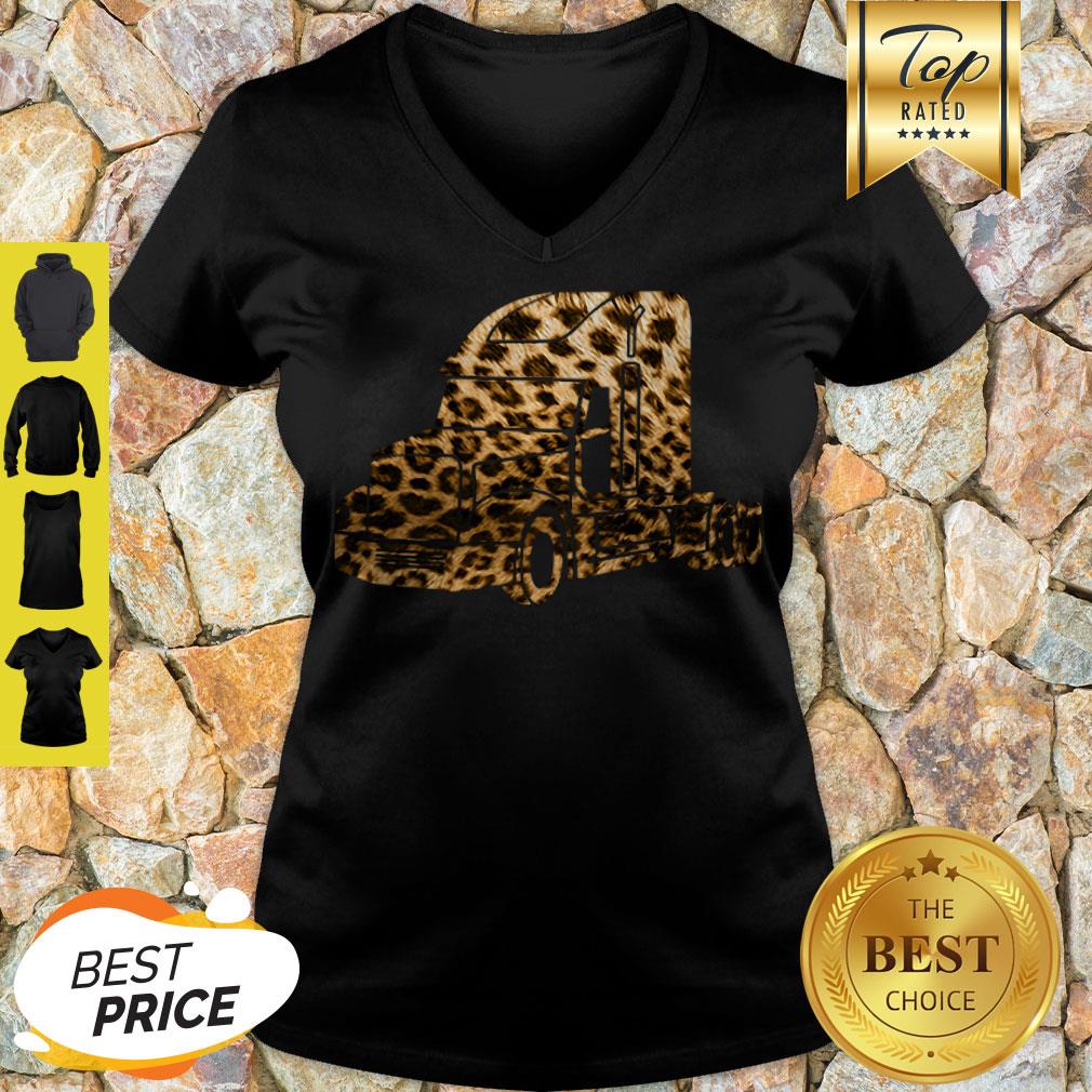 Awesome Truck Mashup Leopard V-neck Awesome Truck Mashup Leopard V-neck