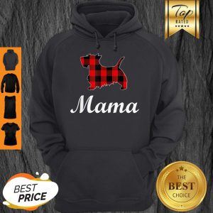 Beautiful Scottish Terrier Mama Red Buffalo Plaid Scottish Terrier Hoodie