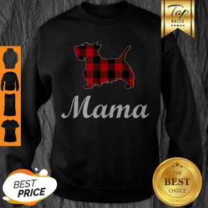 Beautiful Scottish Terrier Mama Red Buffalo Plaid Scottish Terrier Sweatshirt