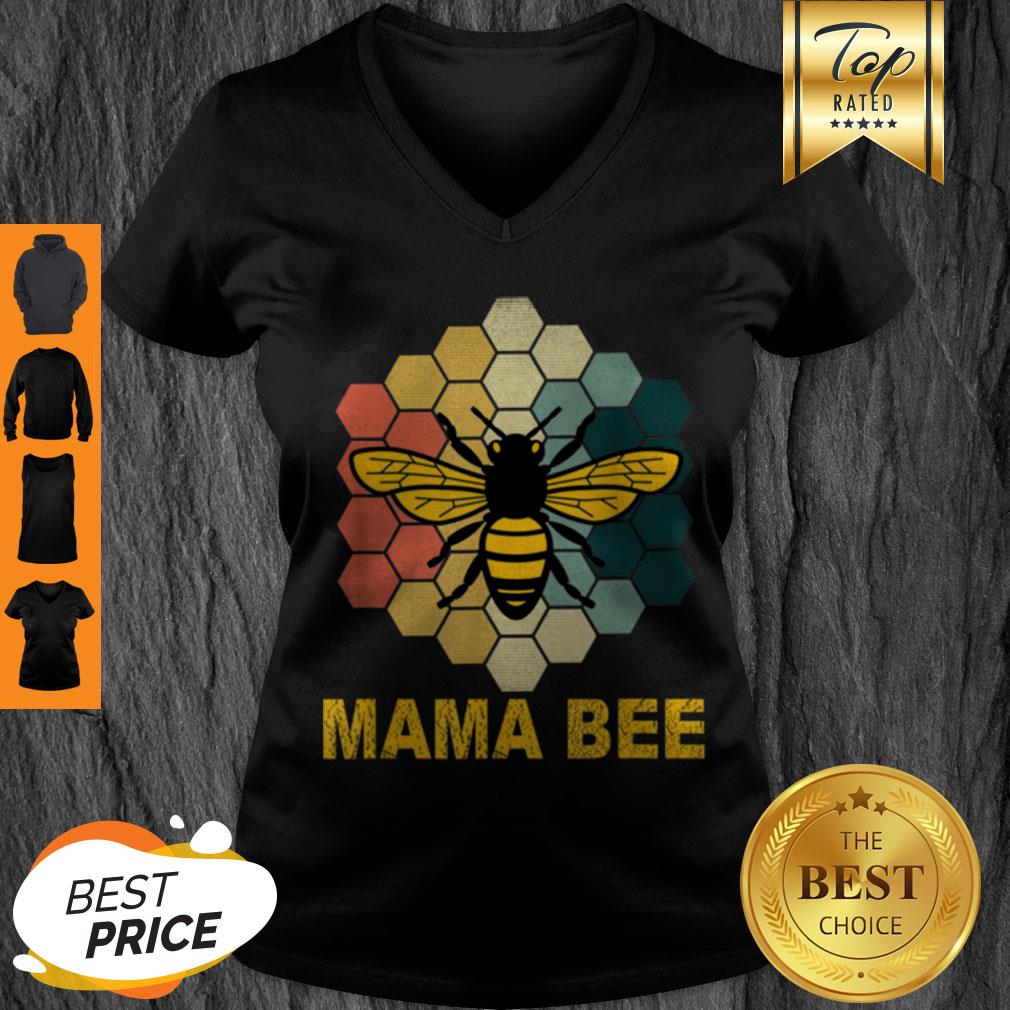 Beautiful Womens Bee Mama Mother Keeper Keeping Apiarist Hive V-neck Beautiful Womens Bee Mama Mother Keeper Keeping Apiarist Hive V-neck