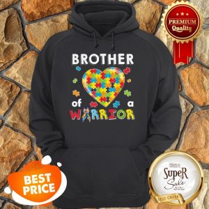 Brother Autism Of The Warrior Heart Puzzle Autism Awareness Hoodie
