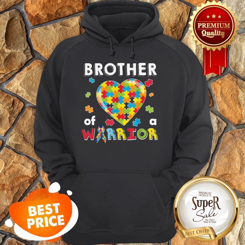 Brother Autism Of The Warrior Heart Puzzle Autism Awareness Hoodie Brother Autism Of The Warrior Heart Puzzle Autism Awareness Hoodie