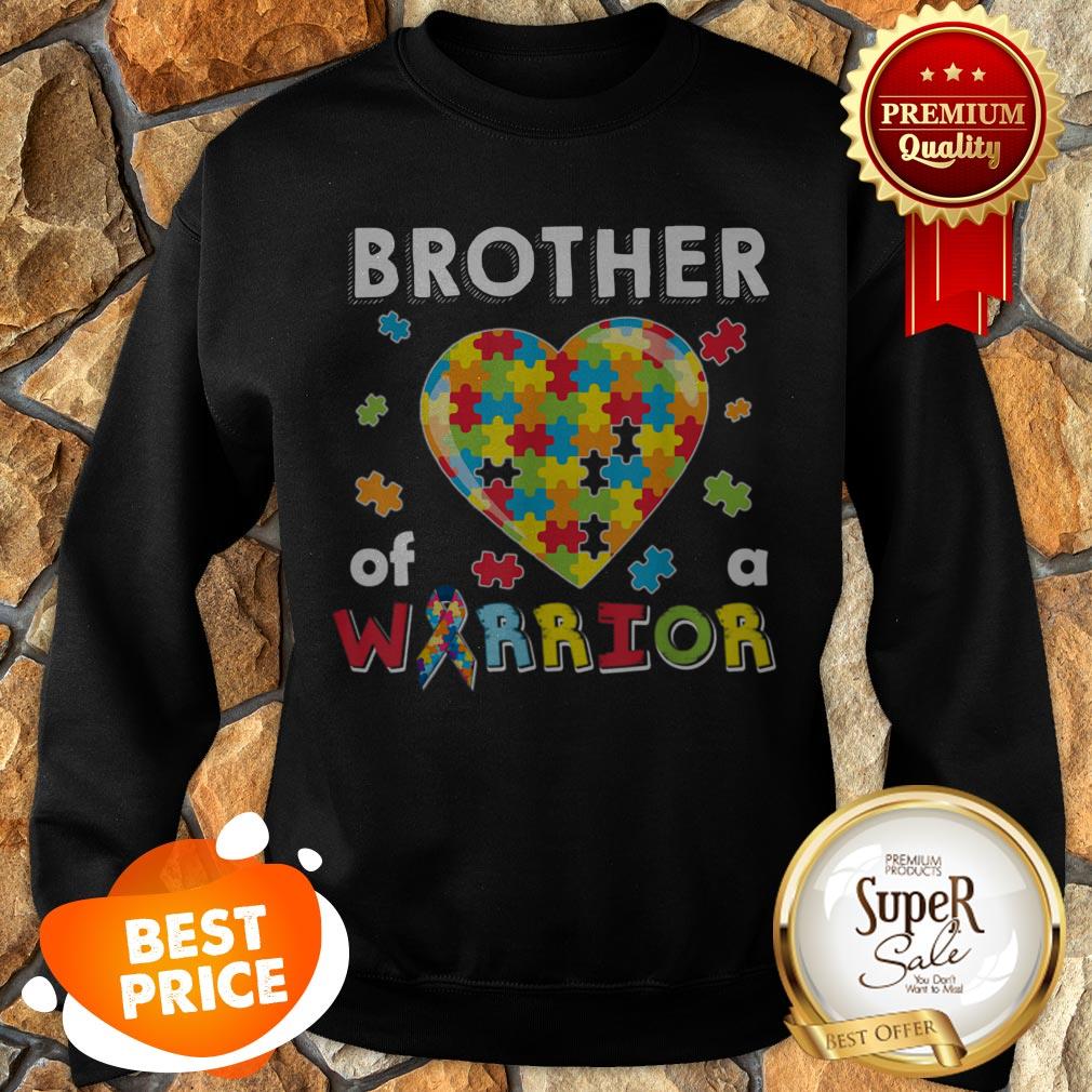 Brother Autism Of The Warrior Heart Puzzle Autism Awareness Sweatshirt Brother Autism Of The Warrior Heart Puzzle Autism Awareness Sweatshirt