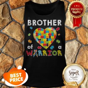 Brother Autism Of The Warrior Heart Puzzle Autism Awareness Tank Top