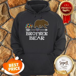 Brother Bear Autism Awareness Gift Autism Baby Bear Hoodie