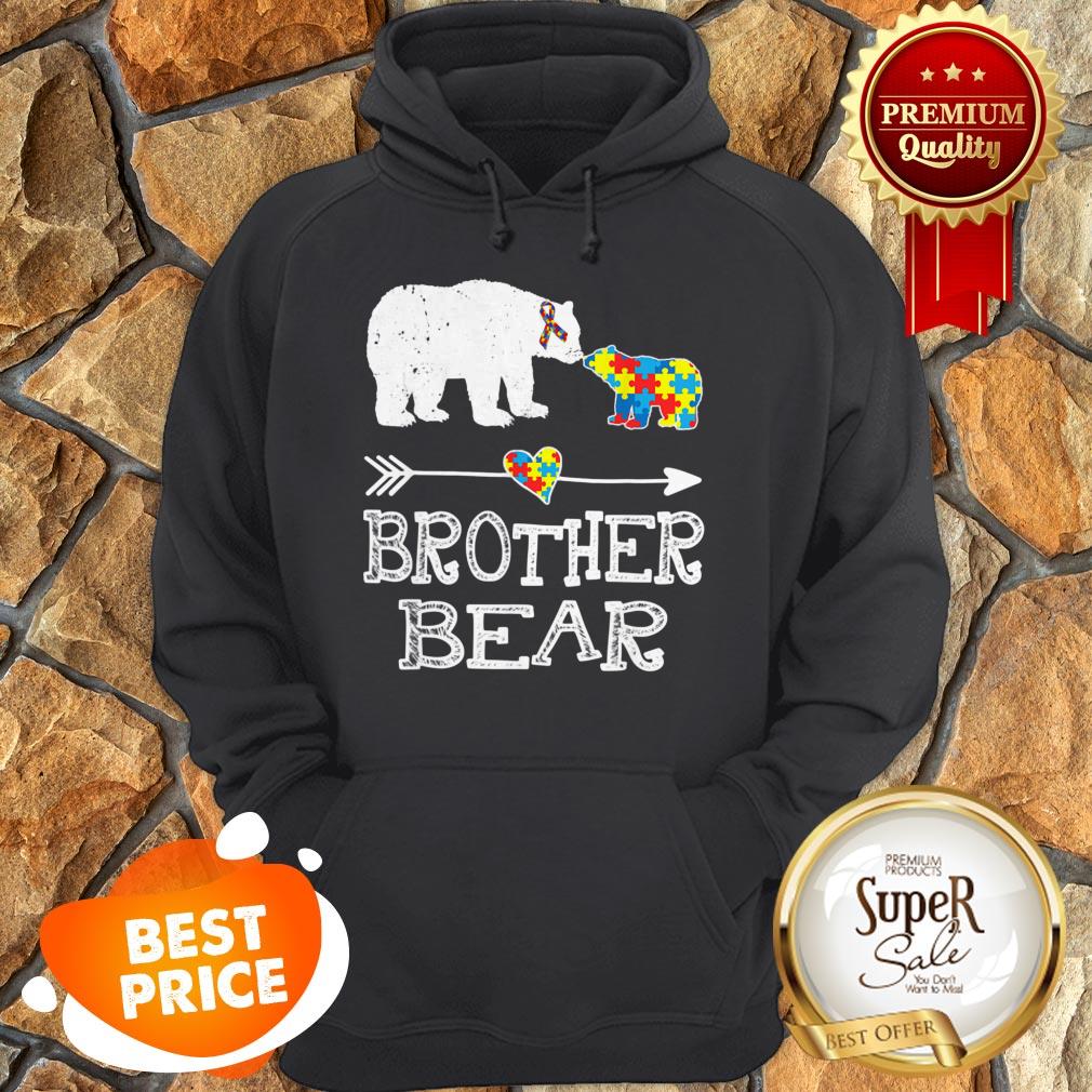 Brother Bear Autism Awareness Month Gift Autism Baby Bear Hoodie Brother Bear Autism Awareness Month Gift Autism Baby Bear Hoodie