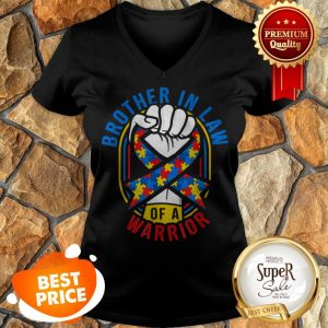 Brother In Law Of A Warrior Autism Awareness Matching V-neck