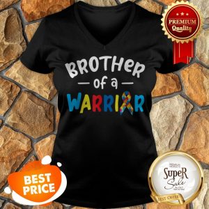 Brother Of A Warrior – Autism Awareness Gift V-neck