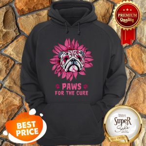 Bulldog Paws For The Cure Breast Cancer Awareness Hoodie