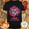 Bulldog Paws For The Cure Breast Cancer Awareness Shirt