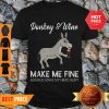 Donkey And Wine Make Me Fine Humans Make My Head Hurt Shirt