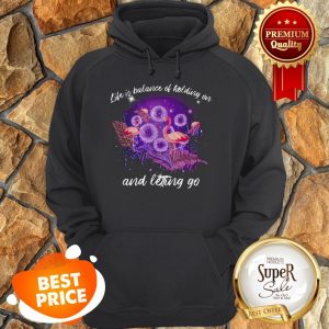 Flamingos Life Is Balance Of Holding On And Letting Go Hoodie